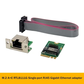 M. 2+E, Jeden Port RJ45 Gigabit Network Card Hlavnej Karty RTL8111G Ethernet Sieťová Karta Priemyselný Počítač Sieť LAN Karty