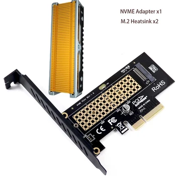 M2 NVMe SSD NGFF Do PCIE 4.0 X4 Adaptér M Kľúč PCI Express M. 2 NVME SSD M2 Converter Podstavec s Meď Chladič