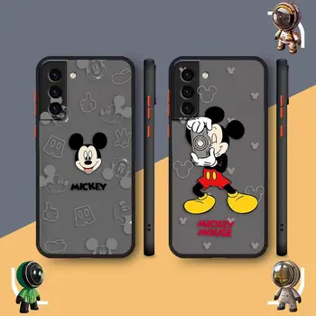 Matný Telefón puzdro pre Samsung Galaxy S22 S23 S21 S20 S10 4G S9 S8 Plus ULTRA 5G LITE Prípade Funda Capa Shell Disney Mickey Krásne