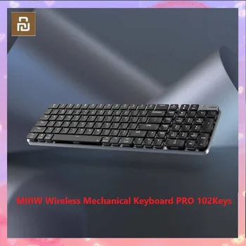 MIIIW Bezdrôtový Mechanické Keyboard PRO 102Keys Bluetooth a USB 2,4 GHz Prijímač 1000mAh Spoplatnené Kompatibilný s Win/Mac