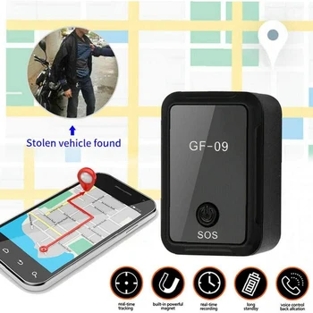 Mini GF-09 GPS Auto Tracker Reálnom Čase Sledovanie Anti-Theft Anti-stratil GPS Lokátor Silné Magnetické Pripojiť Automobilovú SIM Správy polohovacie zariadenie