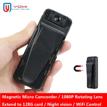 Mini Kamera Magnetické A8z HD 1080P Video, Audio Rekordér s Wi-Fi Telo Cam Nočné Svetlo Infračervené Objektívu Rotujúce Micro Videokamera