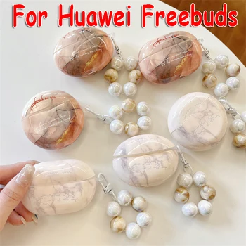 Móda Chladný Mramor Kryt na Huawei Freebuds kom 4i 5i Prípade Slúchadlá Kryt Freebuds 3 Freebuds Pro 2 Voľný 3 Púčiky Kryt Funda