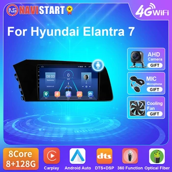 NAVISTART Android 10 autorádia Pre Hyundai Elantra 7 2020-2021 S Obrazovke 2din Navigácie GPS Multimediálne Video 4G WIFI Carplay