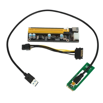 NGFF M. 2 M Kľúč USB 3.0, PCI-E Stúpačky Karty M2 USB3.0 PCIE 16X 1X Nástavec S mocou Pre Litecoin Bitcoin Baník