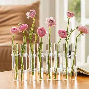 Nordic Sklenené Vázy Kvet Estetické Ikebana Dizajn, Vysoký Hydroponické Váza Transparentné Luxusné Moderné Vasi Domáce Dekorácie WK50VA