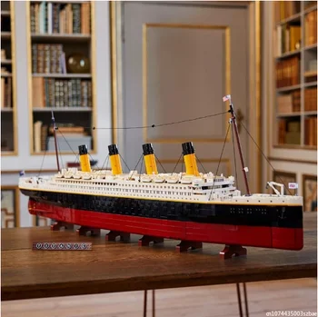 Nové 9090Pcs Film Titanic Veľké Výletné Lode Loď Model Stavebné kamene, Tehly Hobby Hračky pre Deti, Chlapci Darček Kompatibilný s 10294