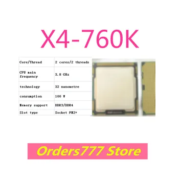 Nové dovezené pôvodné X4-760K 760K 760 CPU, 2 jadrá 2 závity 3.8 GHz 100W 32nm DDR3 R4 kvality FM2