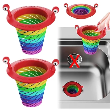 Nové Kreatívne Umývadlo Nečistôt Skladacia Rainbow Poschodí Kanalizácie Oka Umývadlo Lapače Univerzálny Vypúšťací Otvor Filter Kuchyňu, Kúpeľňu Nástroje