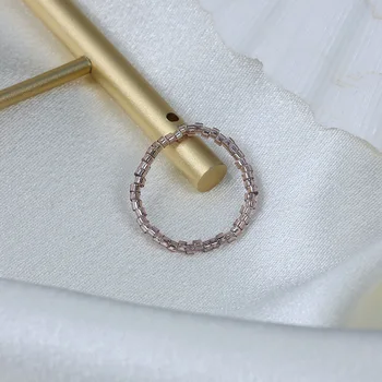 Nové Módne Minimalistický Prstene pre Ženy Boho Prst Šperky Mini Malé Fialové Crystal Nastaviteľné Elastické Krúžok Svadobné Party Dary