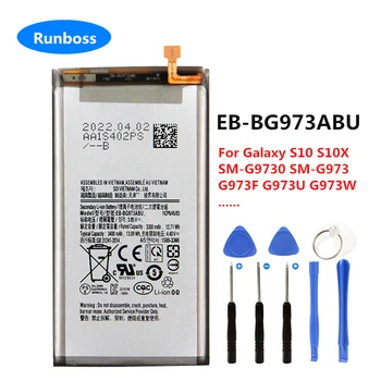Nový, Originálny EB-BG973ABU 3400mAh Batérie Pre Samsung Galaxy s rezacím zariadením S10 S10X SM-G9730 SM-G973 G973F G973U G973W Mobilný Telefón +Nástroje