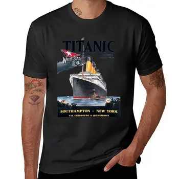 Nový Titanic sa Potápa Vintage Poster Výletnej Lode Atlantického Oceánu Plavby T-Shirt anime mens t košele pack