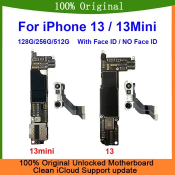 Odomknutý základná Doska pre iPhone 13 13Mini Pôvodnej Doske s Tvárou ID Čisté iCloud Logic Board Podporu Aktualizácia Plne Testované