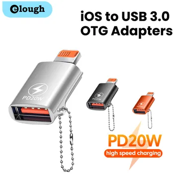 OTG USB Adaptér Pre iPhone 14 13 12 11 Pro iPad U Diskov Lightning Samec na USB 3.0 Adapter PD 20W Rýchle Nabíjanie pre iOS 13 vyššie