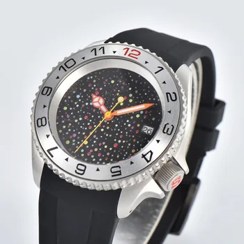 OUMASHI hodinky pre mužov Móda Voľný čas Automatické Strojové zariadenia NH35 z Nerezovej Ocele, Vodotesné Hodinky Transparentné Zafírové Sklo