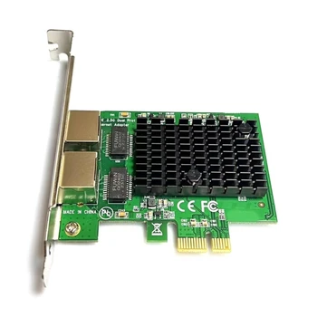 PCIE 2,5 GNetworkCard 2.5 gb / S DualPort Ethernet Adaptér pre Stolné PC Rýchly Pokles Lodnej dopravy