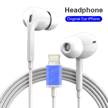 Pre Apple Originál Slúchadlá Pre iPhone 14 13 12 11 Pro Max Mini Slúchadlá X XS XR Max 7 8 6 Plus Káblové pripojenie Bluetooth In-Ear Slúchadlá