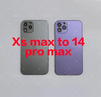 Pre Iphone Xs Max Ako 14 Pro Max Zadné Batérie Midframe Výmeny Xs Max 13 pro Max Zadné Prípade DIY Podvozku Bývanie