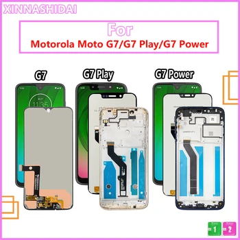 Pre Motorola Moto G7 Moc XT1955 XT1955-1 Xt1955-2 Xt1955-4 LCD Displej Dotykové Sklo Digitalizátorom. G7 G7 Hrať LCD S Rámom