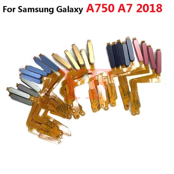 Pre Samsung Galaxy A750 A7 2018 A750F Odtlačkov prstov ŽIADNY dotyk ID snímača Prst Spínač na Vypnutie Bočné Tlačidlo Tlačidlo Flex Kábel