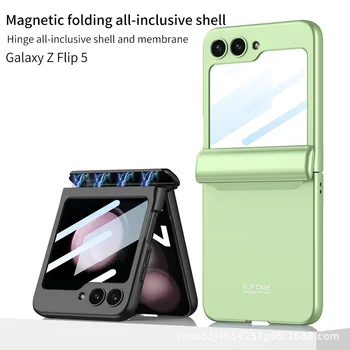 Pre Samsung Galaxy Z Flip 5 4 3 Veci Priateľské K Pokožke Matný Magnetické Skladací Záves S Zrkadla Film All Inclusive Shockproof Kryt