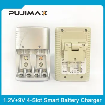 PUJIMAX AA/AAA Batérie, Nabíjačky S LED Svetlom Pre 9V Batériou Pre 1.2 V +9V, AA/AAA Nabíjateľné Batérie NÁM EÚ Plug