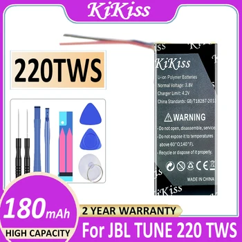 Pôvodné KiKiss Batérie 180mAh Pre JBL NALADIŤ 220TWS 225TWS 225 TWS 220 TWS Akumulátor, 2-Wire Digitálne Bateria
