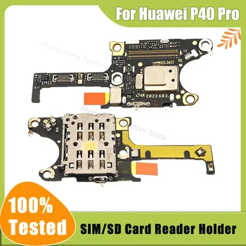 Pôvodný Pre Huawei P40 Pro SIM / SD Kariet Držiteľ Conecction Doska S Mikrofónom Flex Kábel