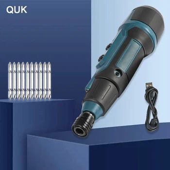 QUK 3.6 V, Elektrický Skrutkovač Súpravy lítiovým batériám S ľahkou Akumulátorový Vŕtací Ovládač Mini Demontáž Oprava Napájania Nástroj Pre Domov