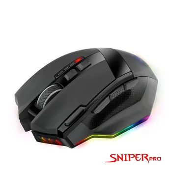 Redragon Sniper Pro M801P RGB USB 2.4 G Wireless Gaming Mouse 16400DPI 10 tlačidlá Programovateľné ergonomický tvar, hráč Myší notebook PC