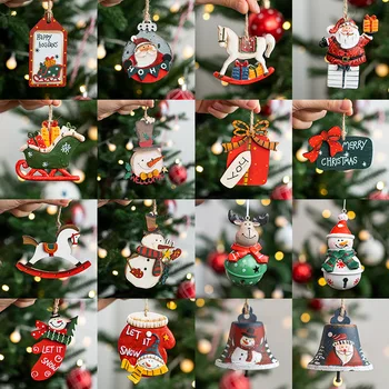 Santa Claus A Vianočné Ponožky Elk Nový Rok Vianočné Ozdoby Prívesky Visí Darčeky Xmas Tree Decor Domáce Dekorácie