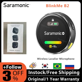 Saramonic BlinkMe B2 Bezdrôtový Lavalier Klope Mikrofónom pre Mobilný Telefón iPhone Android Typ-C Fotoaparát Youtube Živé Vysielanie