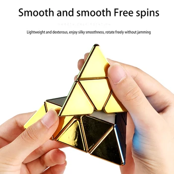 SENGHSO Pyramídy Magic Pokovovanie Kocky 3x3 Magnetické Cube Stickerless Hladké Vzdelávacie Hračky