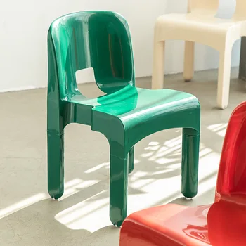Späť Podpora Zelené Stoličky Jedálenské Záhrada Plastové Roztomilý Dizajnér Deti Jedáleň, Salónik Stoličky Nordic Cadeira De Varanda Bytový Nábytok