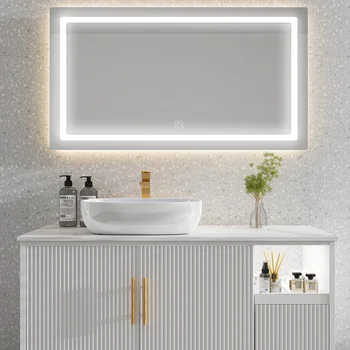 Svetlo Luxusné Kamenné Dosky Celý Washbin Kúpeľňa Kabinetu Wc Smart Zrkadlo, Umývadlo Umývadlo Umývadlo Kabinet Zmes