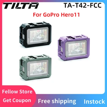 TILTA TA-T42-FCC Úplné Fotoaparát Klietka Pre GoPro Hero 11 Upevnenie na Stenu Filter Zásobník, Adaptér Prsteň Titanium Gray Black Pink