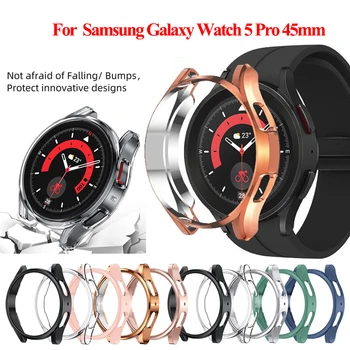 TPU Kryt puzdro Pre Samsung Galaxy Watch 5 Pro 45mm Screen Protector Nárazník Pre Samsung Watch 5 Pro Smartwatch Shell Príslušenstvo