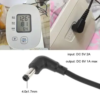 Univerzálna USB 5V Krok Converter 6V 4.0x1.7mm Napájací Kábel pre Monitor Krvného Tlaku Sphygmomanometer H8WD