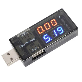 USB Detektor Digitálny Multimeter Meter Moc Tester Aktuálne Napätie Batérie Monitor s LED Displejom pre Power Bank