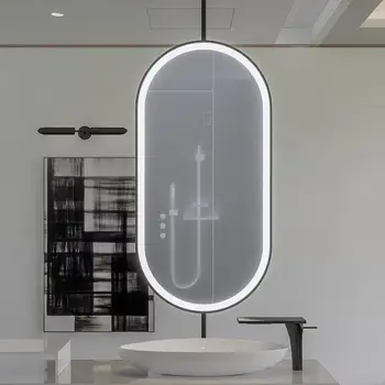 Veľké Prispôsobené Visí Oválne Zrkadlo Kúpeľňa Svetelný Senzor Plnej Dĺžke Zrkadlo Umenia Kadernícke Espejo Led Kúpeľňa Zariadenie