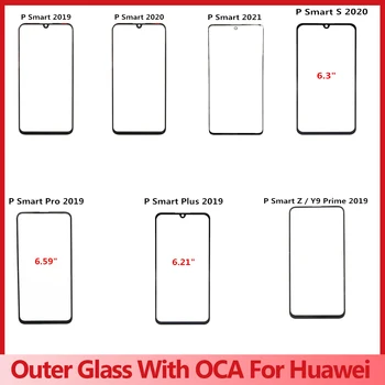 Vonkajšia Obrazovka Pre Huawei Nova 3i P Smart 2019 2020 2021 Plus Pro S Z Prednej Dotykový Panel LCD Displej, Sklenený Kryt Objektívu Opravy Dielov