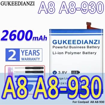 Vysoká Kapacita GUKEEDIANZI Batérie A8 A8-930 2600mAh pre Coolpad A 8930 8 A8930 Mobilného Telefónu, Batérie
