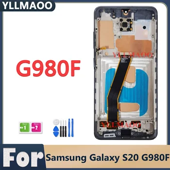 Vysoká TFT Lcd displej Pre Samsung Galaxy S20 G980F Displej Dotykový Displej Digitalizátorom. Montáž Náhradných S Rámom