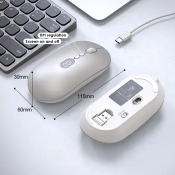 Výhodná Počítačová Myš Mini Hernej Myši Power Meter Nahradenie Vysoká Citlivosť 2.4 G Bezdrôtové Káblové Notebook Mouse