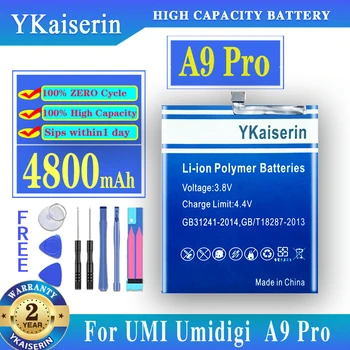 YKaiserin 4800mAh Batérie pre UMI UMIDIGI A9 Pro A9Pro Batterie Bateria + Sledovacie Číslo