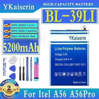 YKaiserin Batéria BL-39LI 5200mAh Pre Tecno Pop 4 Pop4 (BC2) Pre Itel A56 Pro A56Pro Mobilného Telefónu, Batérie