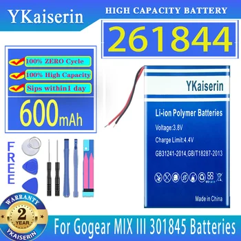 YKaiserin Batérie 261844 600mAh Pre Gogear MIX III 301845 Digitálne Bateria