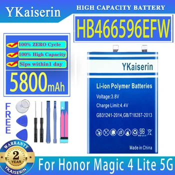 YKaiserin Batérie HB466596EFW 5800mAh Pre huawei Honor Magic4 Lite Magic 4 Lite 5G Mobilného Telefónu, Batérie