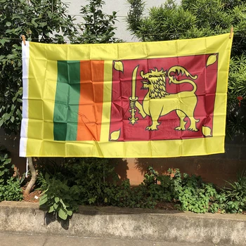 Z-JEDEN PRÍZNAK 3x5 ft Srí Lanka vlajky 90X150cm polyester visí vlajka Indoor Outdoor Domáce dekorácie banner