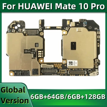 Základná doska pre HUAWEI Mate 10 Pro, Pôvodné Hlavné Doska s Google Playstore Nainštalovaný, 64GB, 128GB